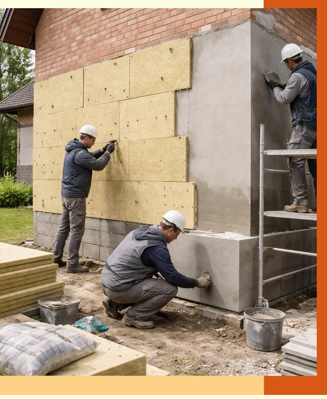 Утепление частного дома в Новомосковске под ключ от 7744 руб/м2 — недорого | ТепломастерНвм