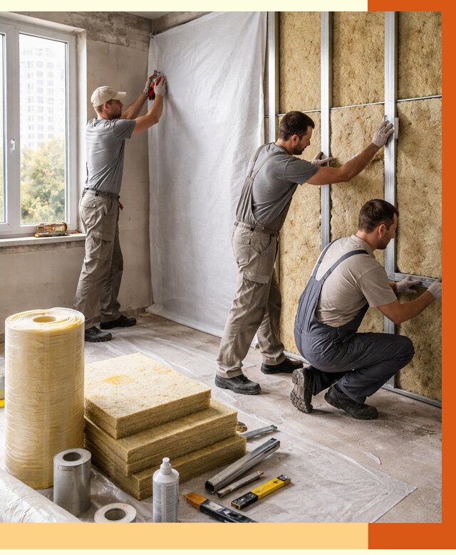 Утепление квартиры в Новомосковске от 4646 руб/м2 — утеплить квартиру изнутри и снаружи | ТепломастерНвм