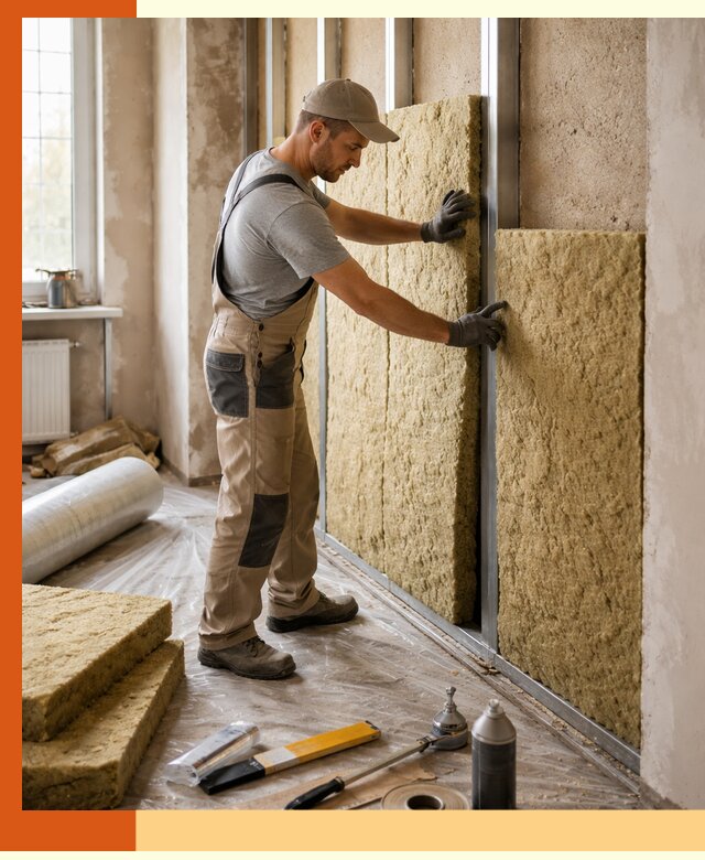 Утепление квартиры в Новомосковске — комплексная теплоизоляция стен и полов