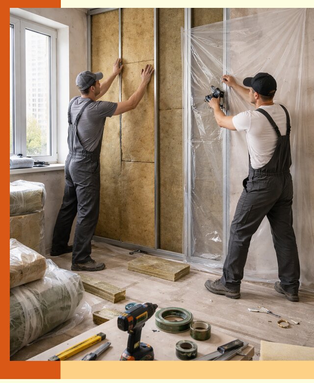 Утепление квартиры изнутри профессионально в Новомосковске