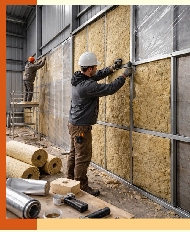 Утепление ангара в Новомосковске — профессиональная теплоизоляция помещений