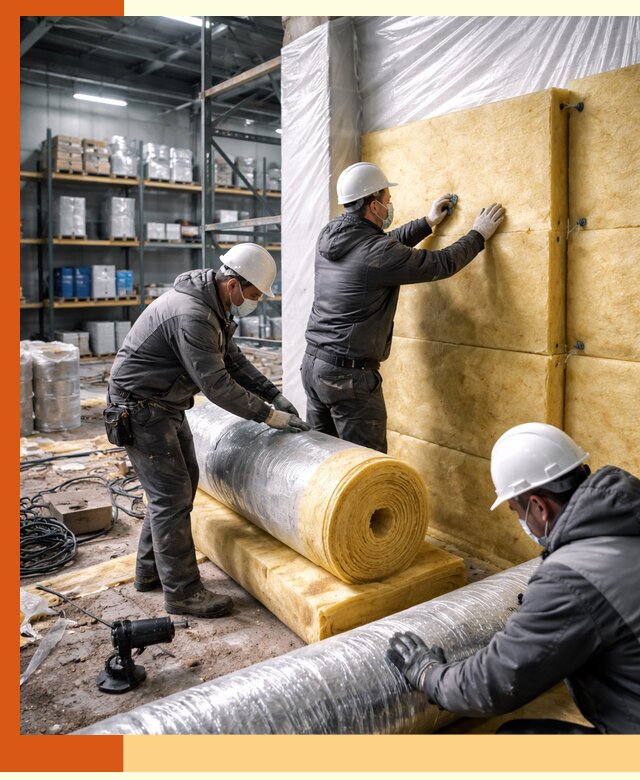 Утепление склада химсырья в Новомосковске: безопасная и эффективная изоляция