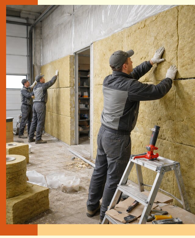 Утепление автосервиса и мастерских в Новомосковске качественно и надёжно