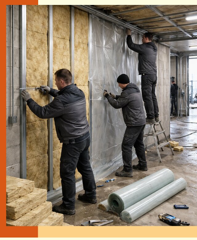 Профессиональное утепление автомойки в Новомосковске для любого типа помещений