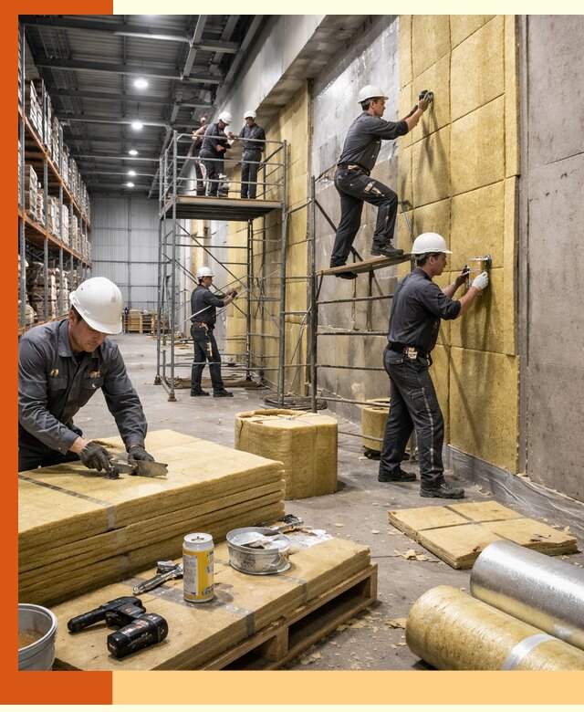 Утепление логистического центра в Новомосковске качественно и экономично