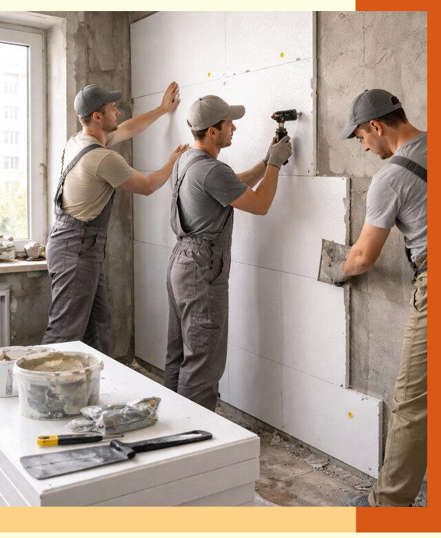 Утепление пенопластом домов и стен в Новомосковске от 1910 руб. — ТепломастерНвм