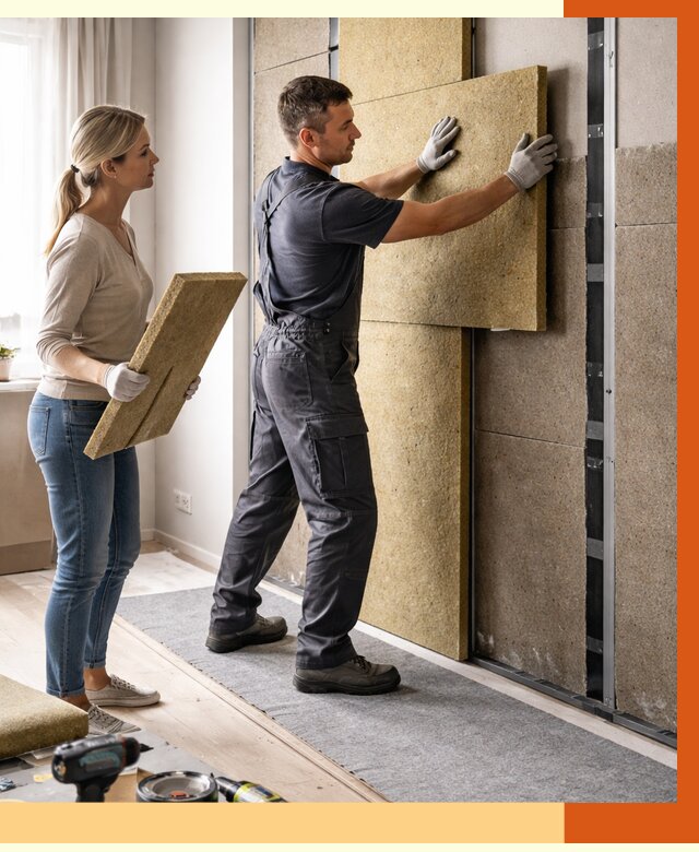 Профессиональная шумоизоляция квартиры в Новомосковске от 7744 руб. за м2 | ТепломастерНвм