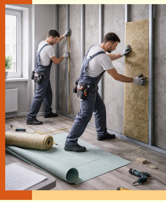 Шумоизоляция квартиры под ключ в Новомосковске — профессионально и гарантированно