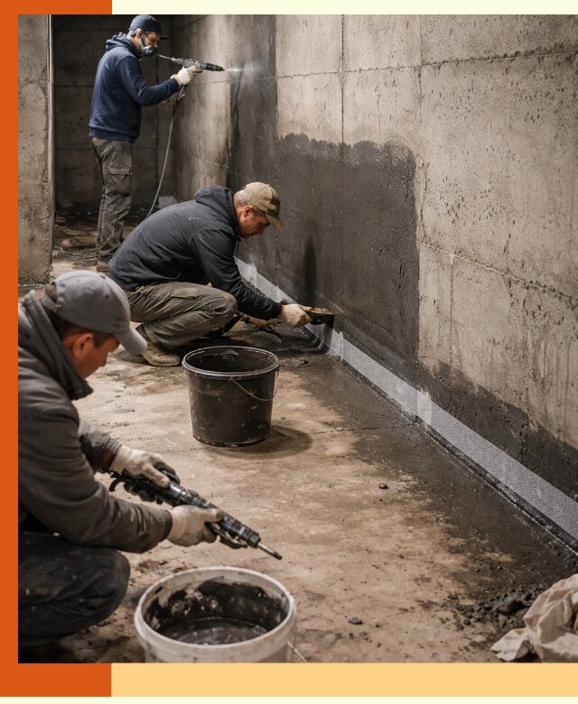 Гидроизоляция подвала в Новомосковске — комплексная защита от влаги